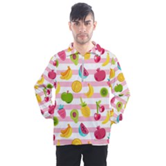 Tropical-fruits-berries-seamless-pattern Men s Half Zip Pullover by Salman4z