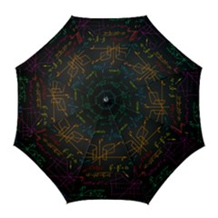 Mathematical-colorful-formulas-drawn-by-hand-black-chalkboard Golf Umbrellas by Salman4z