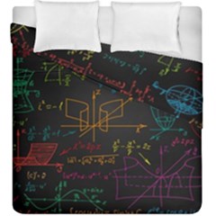 Mathematical-colorful-formulas-drawn-by-hand-black-chalkboard Duvet Cover Double Side (king Size) by Salman4z