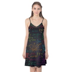 Mathematical-colorful-formulas-drawn-by-hand-black-chalkboard Camis Nightgown  by Salman4z