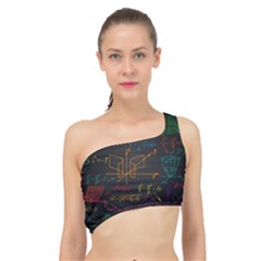 Mathematical-colorful-formulas-drawn-by-hand-black-chalkboard Spliced Up Bikini Top  by Salman4z