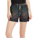 Mathematical-colorful-formulas-drawn-by-hand-black-chalkboard Women s Runner Shorts View1