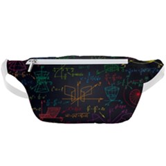 Mathematical-colorful-formulas-drawn-by-hand-black-chalkboard Waist Bag  by Salman4z