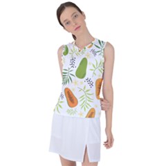 Seamless-tropical-pattern-with-papaya Women s Sleeveless Sports Top by Salman4z