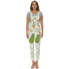 Seamless-tropical-pattern-with-papaya Women s Pinafore Overalls Jumpsuit by Salman4z