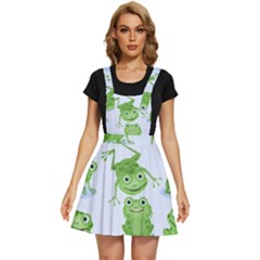 Cute-green-frogs-seamless-pattern Apron Dress by Salman4z