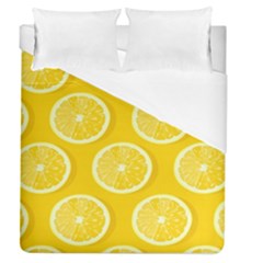 Lemon-fruits-slice-seamless-pattern Duvet Cover (queen Size) by Salman4z