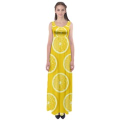 Lemon-fruits-slice-seamless-pattern Empire Waist Maxi Dress by Salman4z