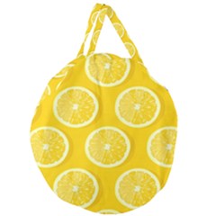 Lemon-fruits-slice-seamless-pattern Giant Round Zipper Tote by Salman4z