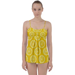 Lemon-fruits-slice-seamless-pattern Babydoll Tankini Set by Salman4z