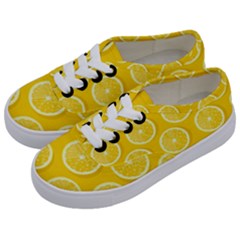 Lemon-fruits-slice-seamless-pattern Kids  Classic Low Top Sneakers by Salman4z