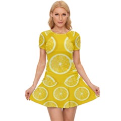 Lemon-fruits-slice-seamless-pattern Women s Sports Wear Set by Salman4z