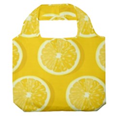 Lemon-fruits-slice-seamless-pattern Premium Foldable Grocery Recycle Bag by Salman4z