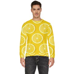 Lemon-fruits-slice-seamless-pattern Men s Fleece Sweatshirt by Salman4z