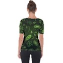 Bacteria-virus-seamless-pattern-inversion Shoulder Cut Out Short Sleeve Top View2