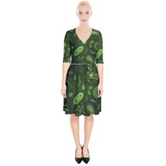 Bacteria-virus-seamless-pattern-inversion Wrap Up Cocktail Dress by Salman4z