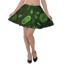 Bacteria-virus-seamless-pattern-inversion Velvet Skater Skirt View1