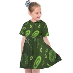 Bacteria-virus-seamless-pattern-inversion Kids  Sailor Dress by Salman4z