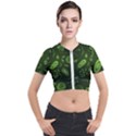 Bacteria-virus-seamless-pattern-inversion Short Sleeve Cropped Jacket View1