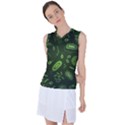 Bacteria-virus-seamless-pattern-inversion Women s Sleeveless Sports Top View1