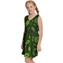 Bacteria-virus-seamless-pattern-inversion Kids  Sleeveless Tiered Mini Dress View2