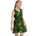 Bacteria-virus-seamless-pattern-inversion Kids  Sleeveless Tiered Mini Dress View3