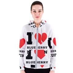 I Love Blueberry Muffin Women s Zipper Hoodie by ilovewhateva