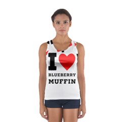 I Love Blueberry Muffin Sport Tank Top  by ilovewhateva