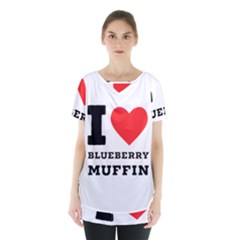 I Love Blueberry Muffin Skirt Hem Sports Top by ilovewhateva