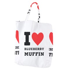 I Love Blueberry Muffin Giant Grocery Tote by ilovewhateva