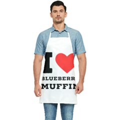 I Love Blueberry Muffin Kitchen Apron by ilovewhateva