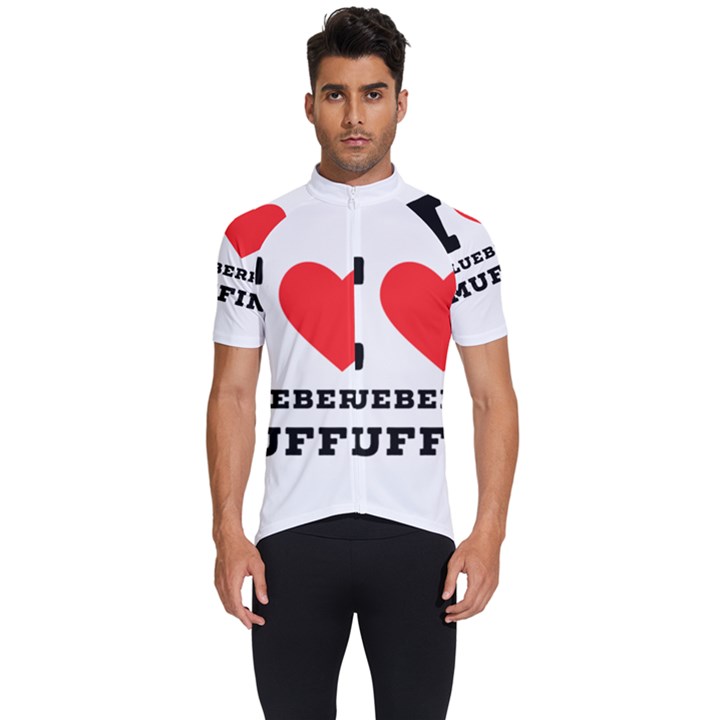 I love blueberry muffin Men s Short Sleeve Cycling Jersey