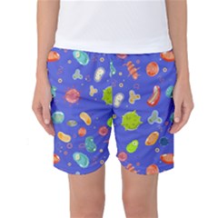 Virus-seamless-pattern Women s Basketball Shorts by Salman4z