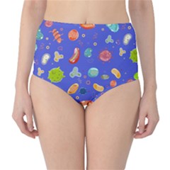 Virus-seamless-pattern Classic High-waist Bikini Bottoms