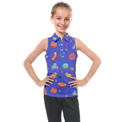 Virus-seamless-pattern Kids  Sleeveless Polo Tee by Salman4z