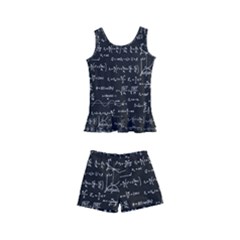 Math-equations-formulas-pattern Kids  Boyleg Swimsuit by Salman4z