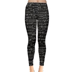 Math-equations-formulas-pattern Inside Out Leggings by Salman4z