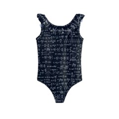 Math-equations-formulas-pattern Kids  Frill Swimsuit by Salman4z