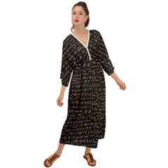 Math-equations-formulas-pattern Grecian Style  Maxi Dress by Salman4z