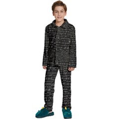 Math-equations-formulas-pattern Kids  Long Sleeve Velvet Pajamas Set by Salman4z