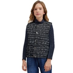 Math-equations-formulas-pattern Kid s Short Button Up Puffer Vest	