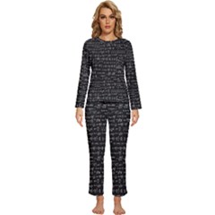 Math-equations-formulas-pattern Womens  Long Sleeve Lightweight Pajamas Set by Salman4z