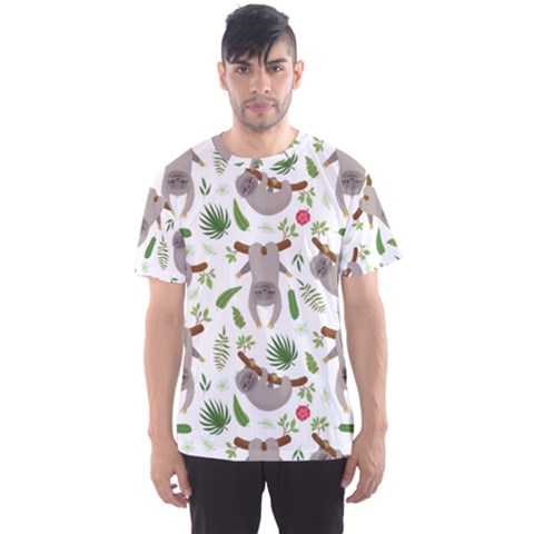 Seamless-pattern-with-cute-sloths Men s Sport Mesh Tee by Salman4z