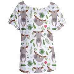 Seamless-pattern-with-cute-sloths Women s Oversized Tee by Salman4z