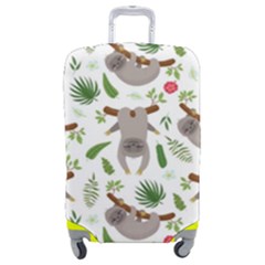 Seamless-pattern-with-cute-sloths Luggage Cover (medium) by Salman4z