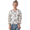 Seamless-pattern-with-cute-sloths Kids  Cuff Sleeve Top View1