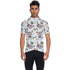 Seamless-pattern-with-cute-sloths Men s Short Sleeve Cycling Jersey by Salman4z