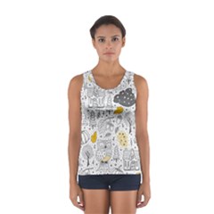 Doodle-seamless-pattern-with-autumn-elements Sport Tank Top  by Salman4z