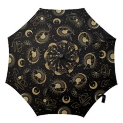 Asian-seamless-pattern-with-clouds-moon-sun-stars-vector-collection-oriental-chinese-japanese-korean Hook Handle Umbrellas (large) by Salman4z