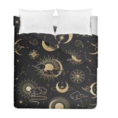 Asian-seamless-pattern-with-clouds-moon-sun-stars-vector-collection-oriental-chinese-japanese-korean Duvet Cover Double Side (full/ Double Size) by Salman4z